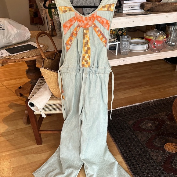 Chasing Unicorns Light Blue Wide Leg Jumpsuit - Picture 2 of 5